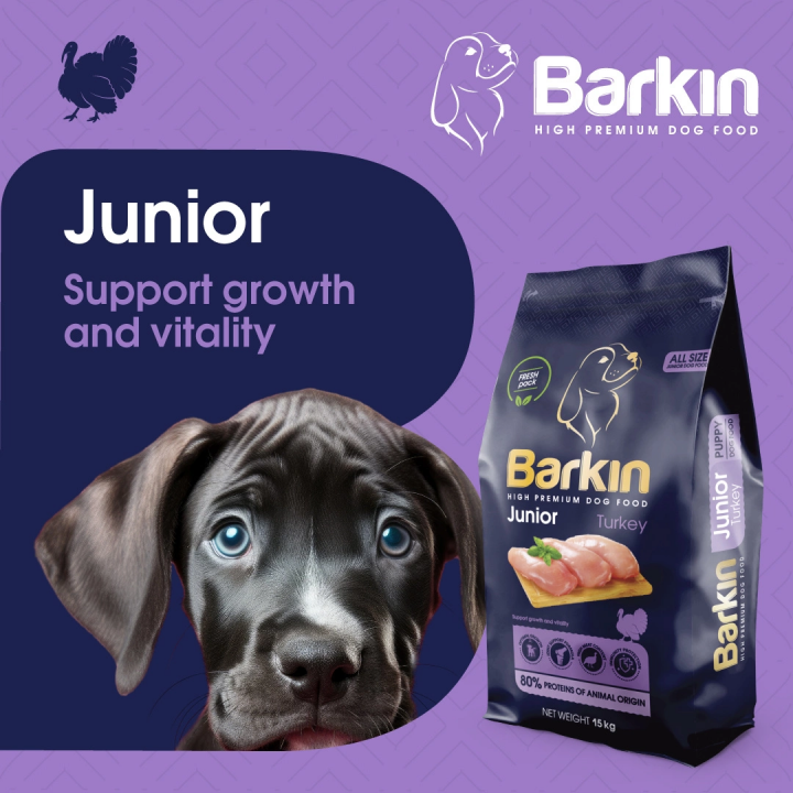 Barkin karma dla psa Indyk Junior 15kg